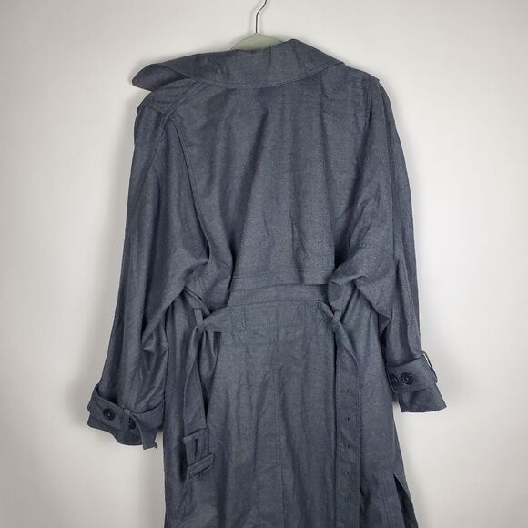 3.1 Phillip Lim Dolman Sleeve Wool Flannel Trench Melange Grey Coat Jacket NWT - Picture 6 of 7
